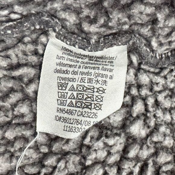 Victoria’s Secret PINK Grey Sherpa Open Front Hooded Sweater Women's XS/S - Picture 3 of 3